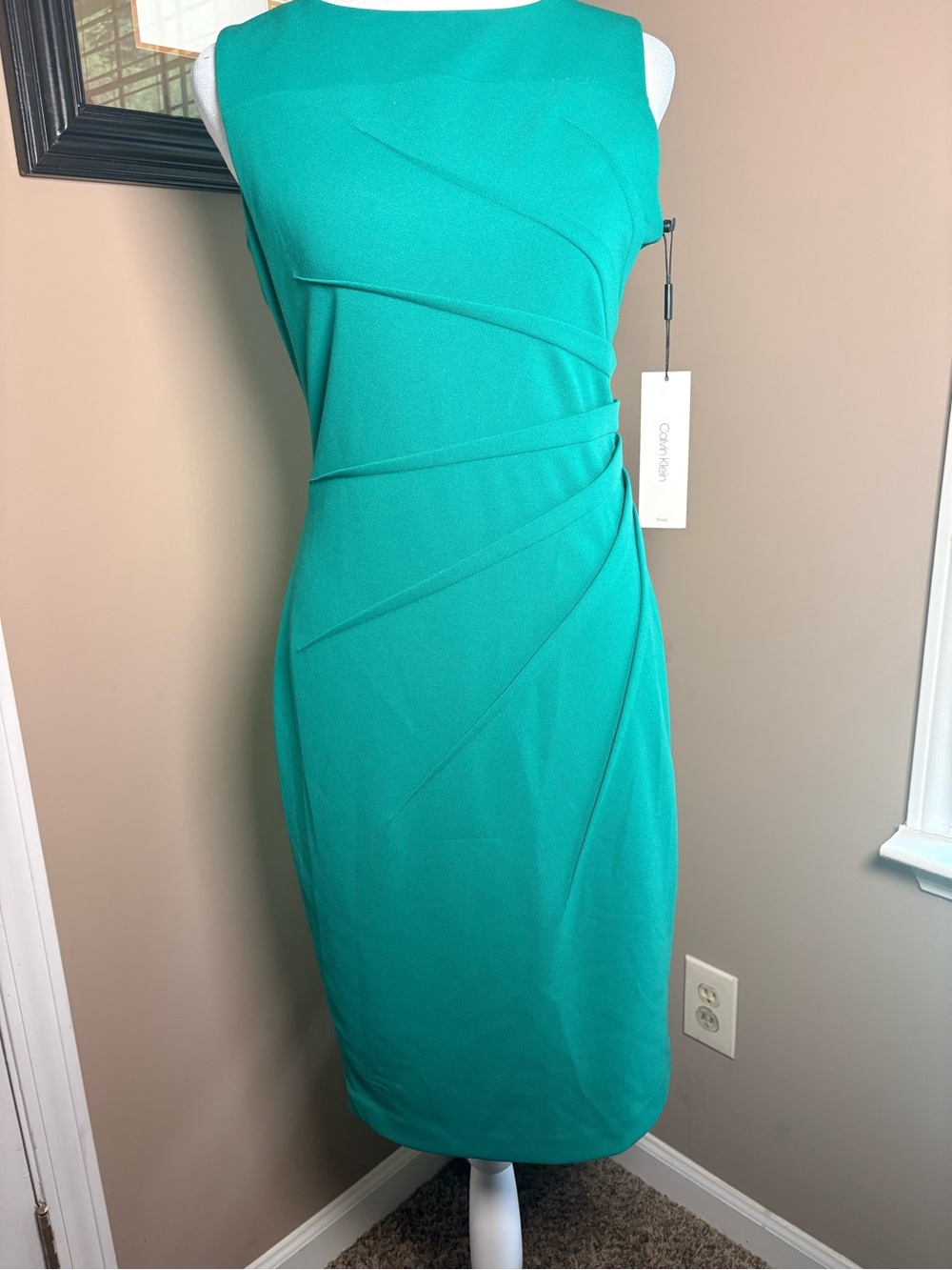 Calvin Klein Emerald Sheath Dress